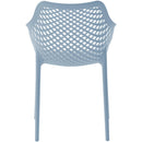  Meridian Mykonos Sky Blue Plastic Outdoor Patio Dining Chair IMAGE 3