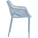  Meridian Mykonos Sky Blue Plastic Outdoor Patio Dining Chair IMAGE 5
