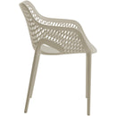  Meridian Mykonos Taupe Plastic Outdoor Patio Dining Chair IMAGE 5