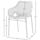  Meridian Mykonos White Plastic Outdoor Patio Dining Chair IMAGE 6