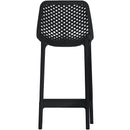  Meridian Mykonos Black Plastic Outdoor Patio Stool IMAGE 3