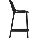  Meridian Mykonos Black Plastic Outdoor Patio Stool IMAGE 5