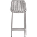  Meridian Mykonos Grey Plastic Outdoor Patio Stool IMAGE 3