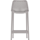  Meridian Mykonos Grey Plastic Outdoor Patio Stool IMAGE 4