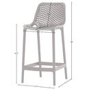  Meridian Mykonos Grey Plastic Outdoor Patio Stool IMAGE 6