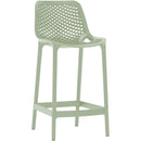  Meridian Mykonos Mint Plastic Outdoor Patio Stool IMAGE 1
