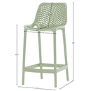  Meridian Mykonos Mint Plastic Outdoor Patio Stool IMAGE 6