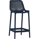  Meridian Mykonos Navy Plastic Outdoor Patio Stool IMAGE 1