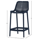  Meridian Mykonos Navy Plastic Outdoor Patio Stool IMAGE 6