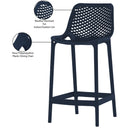  Meridian Mykonos Navy Plastic Outdoor Patio Stool IMAGE 7