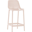  Meridian Mykonos Pink Plastic Outdoor Patio Stool IMAGE 1