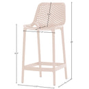  Meridian Mykonos Pink Plastic Outdoor Patio Stool IMAGE 6