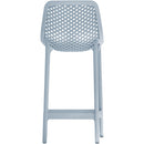  Meridian Mykonos Sky Blue Plastic Outdoor Patio Stool IMAGE 3