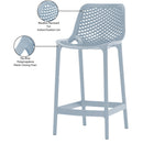  Meridian Mykonos Sky Blue Plastic Outdoor Patio Stool IMAGE 7