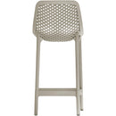  Meridian Mykonos Taupe Plastic Outdoor Patio Stool IMAGE 3