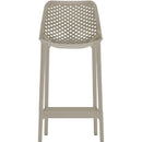  Meridian Mykonos Taupe Plastic Outdoor Patio Stool IMAGE 4