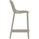  Meridian Mykonos Taupe Plastic Outdoor Patio Stool IMAGE 5