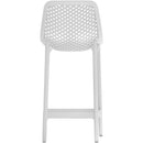  Meridian Mykonos White Plastic Outdoor Patio Stool IMAGE 3
