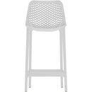  Meridian Mykonos White Plastic Outdoor Patio Stool IMAGE 4