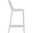  Meridian Mykonos White Plastic Outdoor Patio Stool IMAGE 5