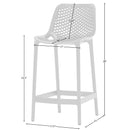  Meridian Mykonos White Plastic Outdoor Patio Stool IMAGE 6