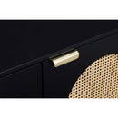  Meridian Cane Black Natural Can And Poplar Wood Sideboard / Buffet IMAGE 14