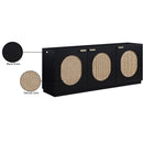  Meridian Cane Black Natural Can And Poplar Wood Sideboard / Buffet IMAGE 17