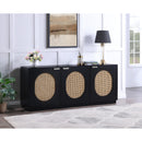  Meridian Cane Black Natural Can And Poplar Wood Sideboard / Buffet IMAGE 4