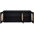 Meridian Cane Black Natural Can And Poplar Wood Sideboard / Buffet IMAGE 5