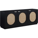  Meridian Cane Black Natural Can And Poplar Wood Sideboard / Buffet IMAGE 6
