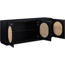  Meridian Cane Black Natural Can And Poplar Wood Sideboard / Buffet IMAGE 7