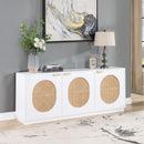  Meridian Cane White Natural Can And Poplar Wood Sideboard / Buffet IMAGE 3