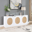  Meridian Cane White Natural Can And Poplar Wood Sideboard / Buffet IMAGE 4
