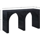  Meridian June Black Oak Wood Console Table IMAGE 10