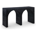  Meridian June Black Oak Wood Console Table IMAGE 1