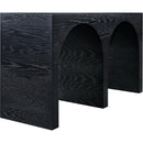  Meridian June Black Oak Wood Console Table IMAGE 4