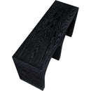 Meridian June Black Oak Wood Console Table IMAGE 5
