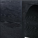  Meridian June Black Oak Wood Console Table IMAGE 8