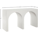  Meridian June Cream Oak Wood Console Table IMAGE 10