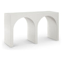 Meridian June Cream Oak Wood Console Table IMAGE 1