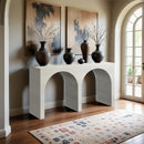  Meridian June Cream Oak Wood Console Table IMAGE 2