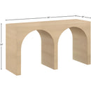  Meridian June White Oak Wood Console Table IMAGE 10