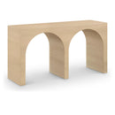  Meridian June White Oak Wood Console Table IMAGE 1