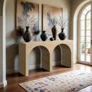  Meridian June White Oak Wood Console Table IMAGE 2