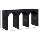  Meridian June Black Oak Wood Console Table IMAGE 11