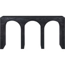  Meridian June Black Oak Wood Console Table IMAGE 3