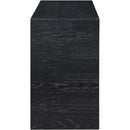  Meridian June Black Oak Wood Console Table IMAGE 4