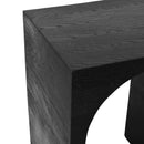  Meridian June Black Oak Wood Console Table IMAGE 9
