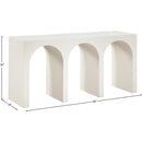  Meridian June Cream Oak Wood Console Table IMAGE 9
