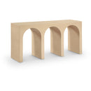  Meridian June White Oak Wood Console Table IMAGE 1